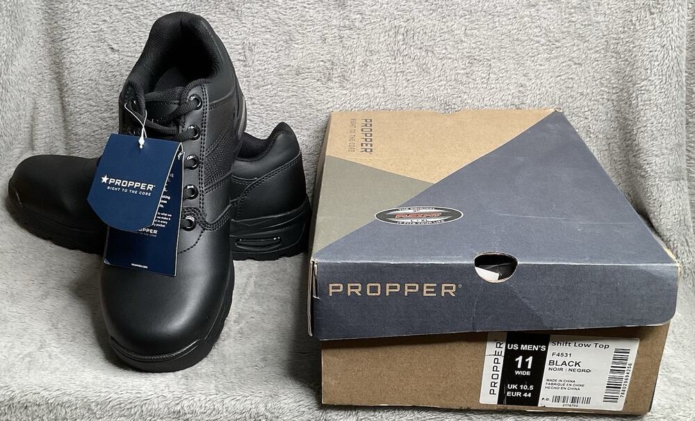 Propper Shift Low Top Mens Size 11 Wide Black Tactical Work Sneakers Shoes NIB